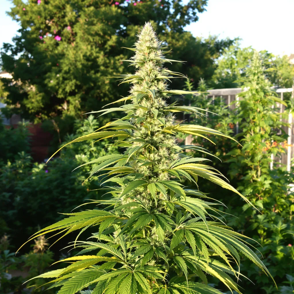 Dirty Girl 30% indica / 70% sativa flower with visible trichomes