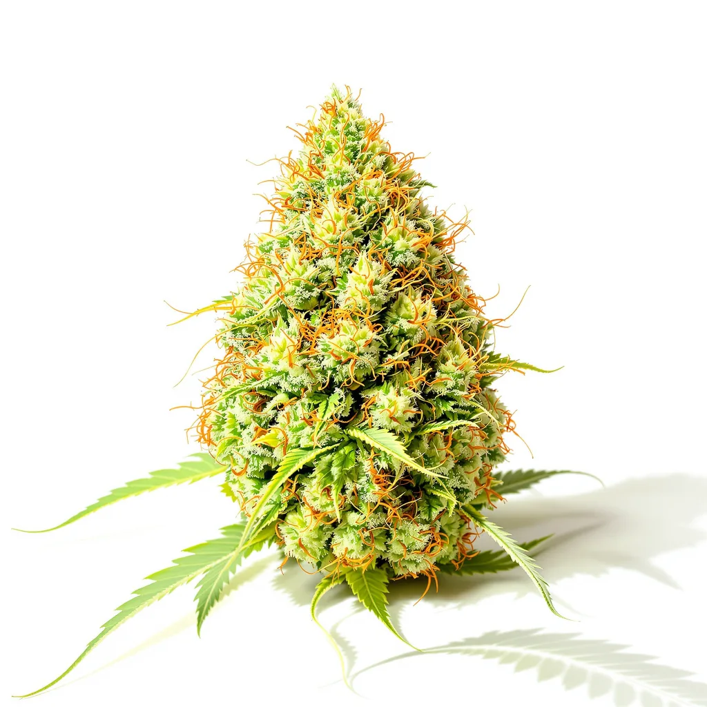 Dirty Girl 30% indica / 70% sativa flower with visible trichomes