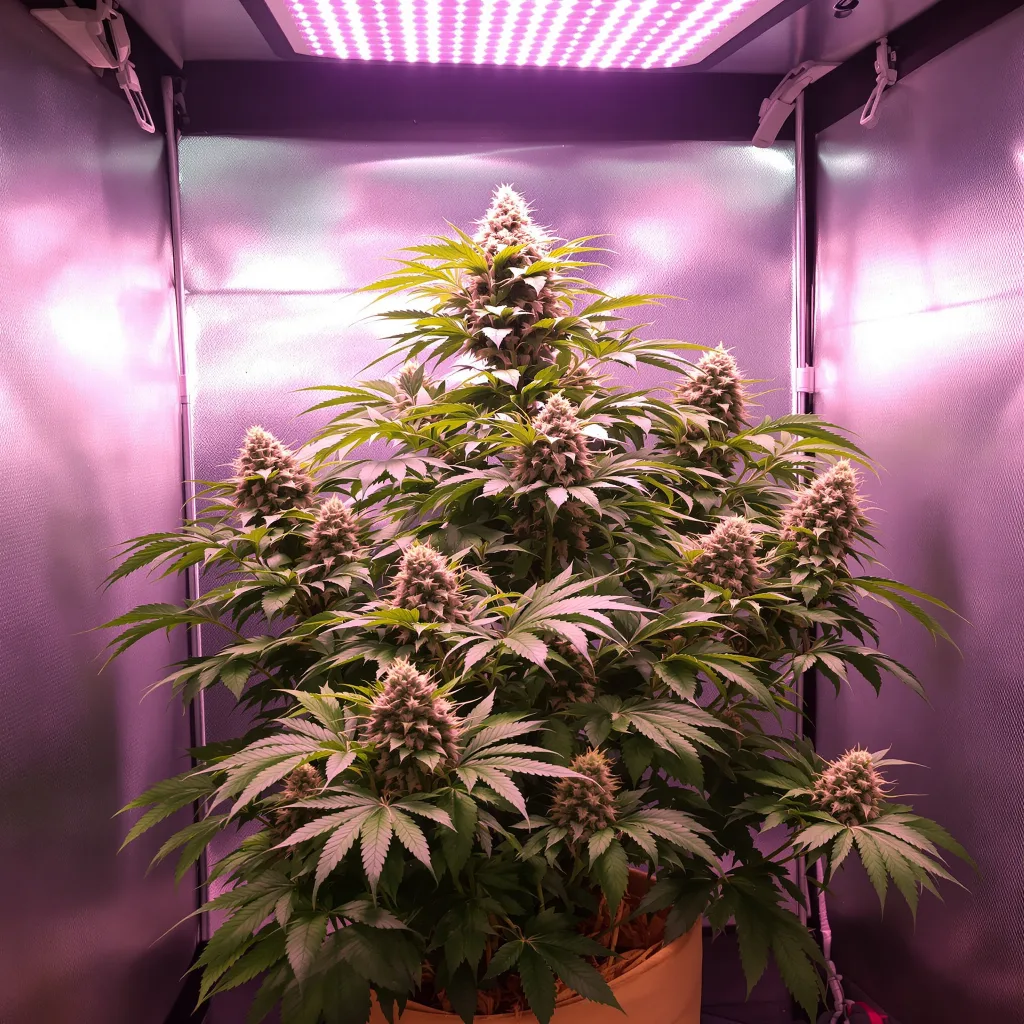 Disney Blue cannabis plant in flowering stage — 90-130 cm feminised