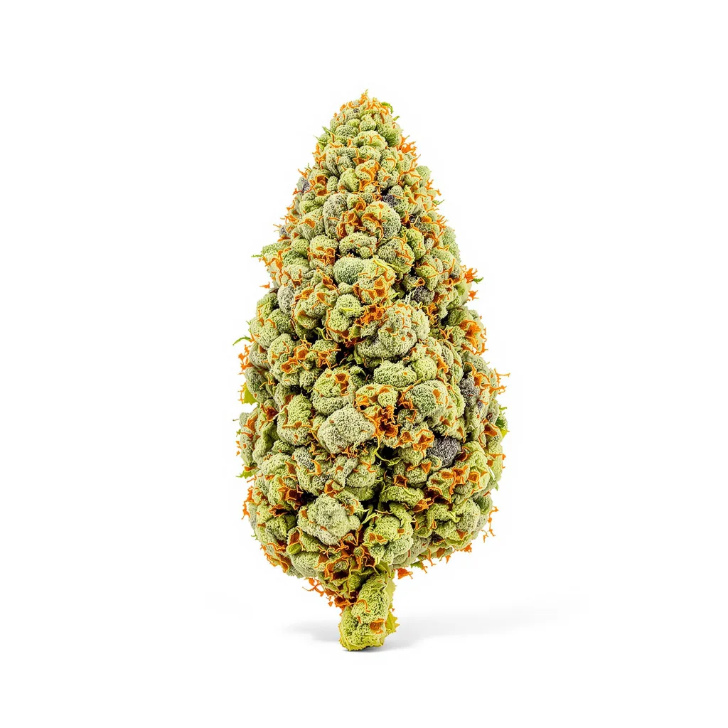 Divine CBD 43% indica / 57% sativa flower with visible trichomes