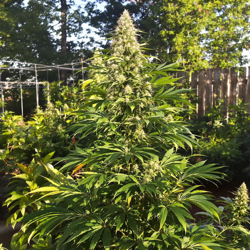 Dizzy OG 16% indica / 84% sativa flower with visible trichomes