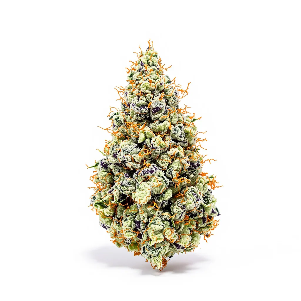 Do-Si-Dos 50% indica / 40% sativa flower with visible trichomes