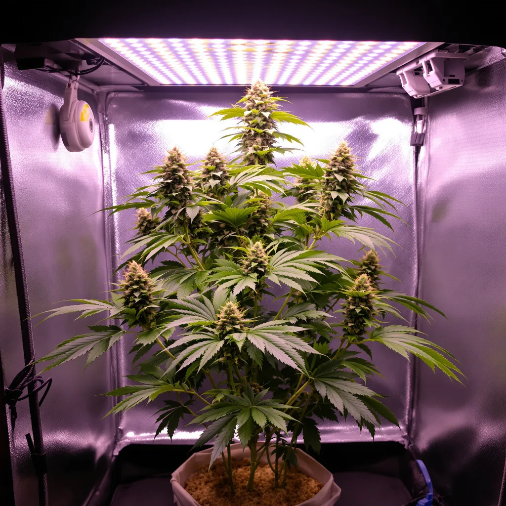 Dogwalker OG cannabis plant in flowering stage — 60-100 cm autoflower