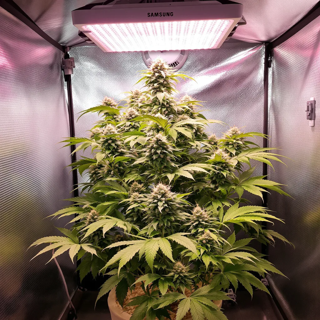 Dogwalker OG cannabis plant in flowering stage — 90-130 cm feminised