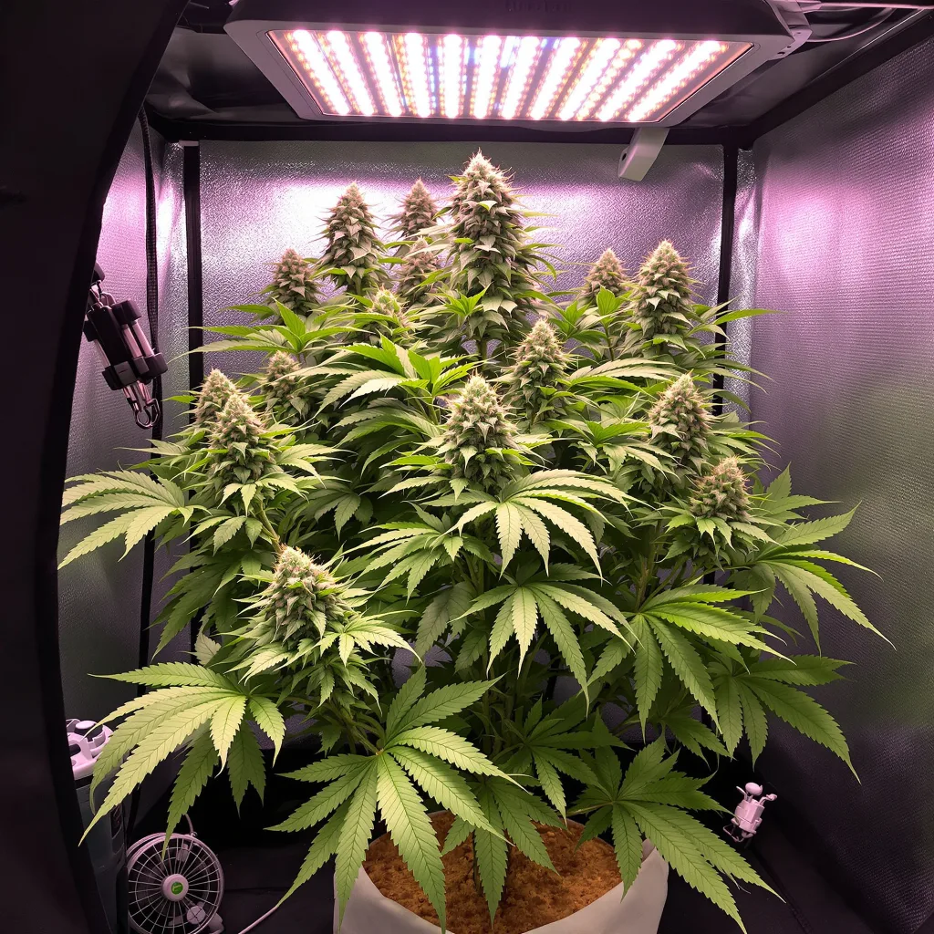 Double Tangie Banana cannabis plant in flowering stage — 90-130 cm feminised