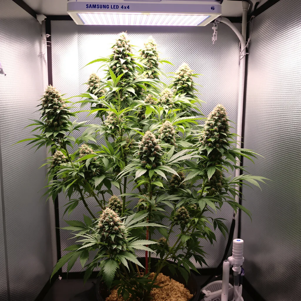 Dragon's Breath cannabis plant in flowering stage — 60-100 cm autoflower