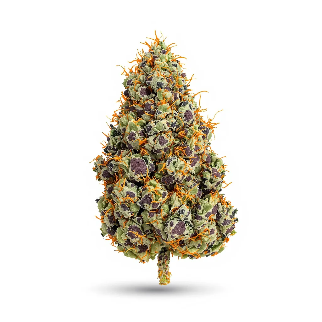 Dream Police 73% indica / 27% sativa flower with visible trichomes