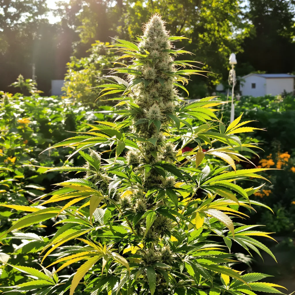 Early Miss 45% indica / 55% sativa flower with visible trichomes