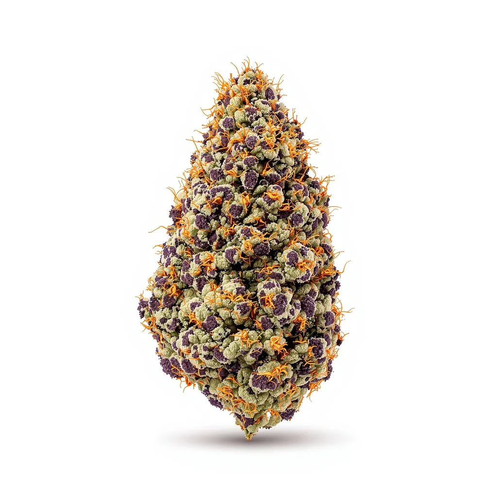 Edelweiss 77% indica / 23% sativa flower with visible trichomes