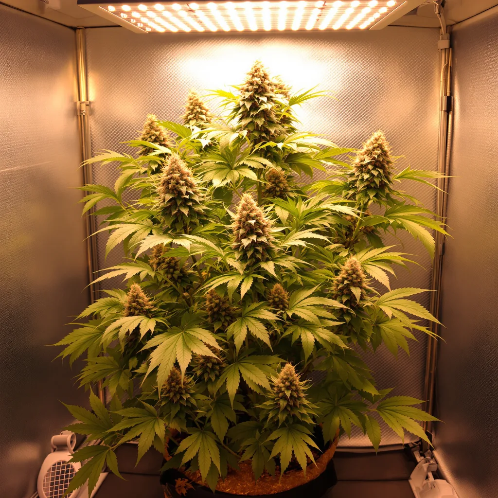 El Jefe cannabis plant in flowering stage — 90-130 cm feminised