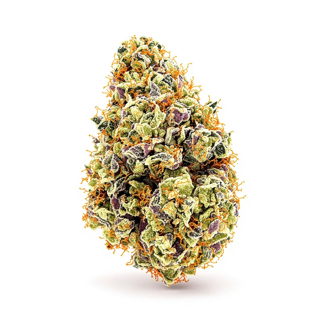Envy 44% indica / 56% sativa flower with visible trichomes