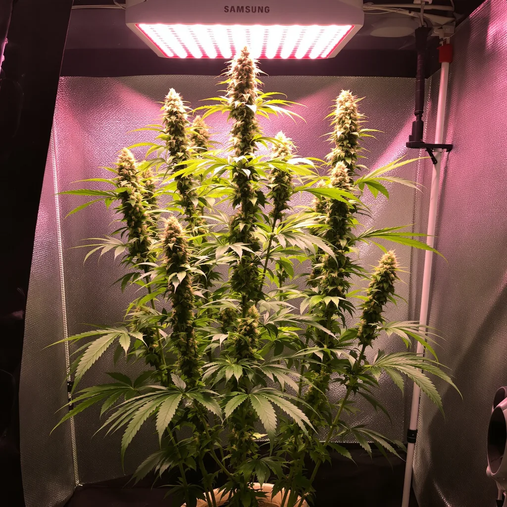 Euforia cannabis plant in flowering stage — around 100 cm (up to 125 cm) autoflower