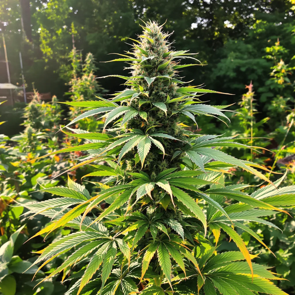 Extreme Cream 82% indica / 18% sativa flower with visible trichomes