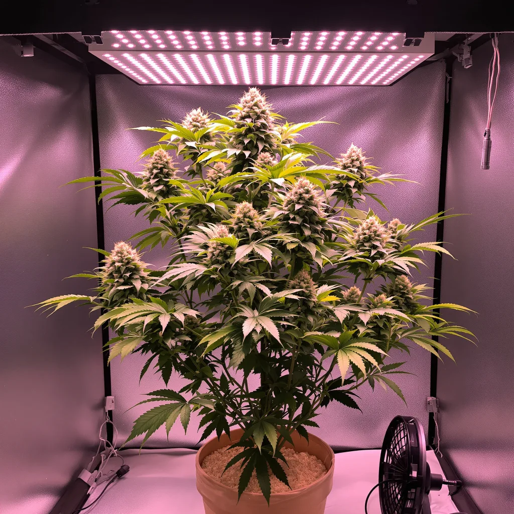 Flowerbomb Kush cannabis plant in flowering stage — 90-130 cm feminised