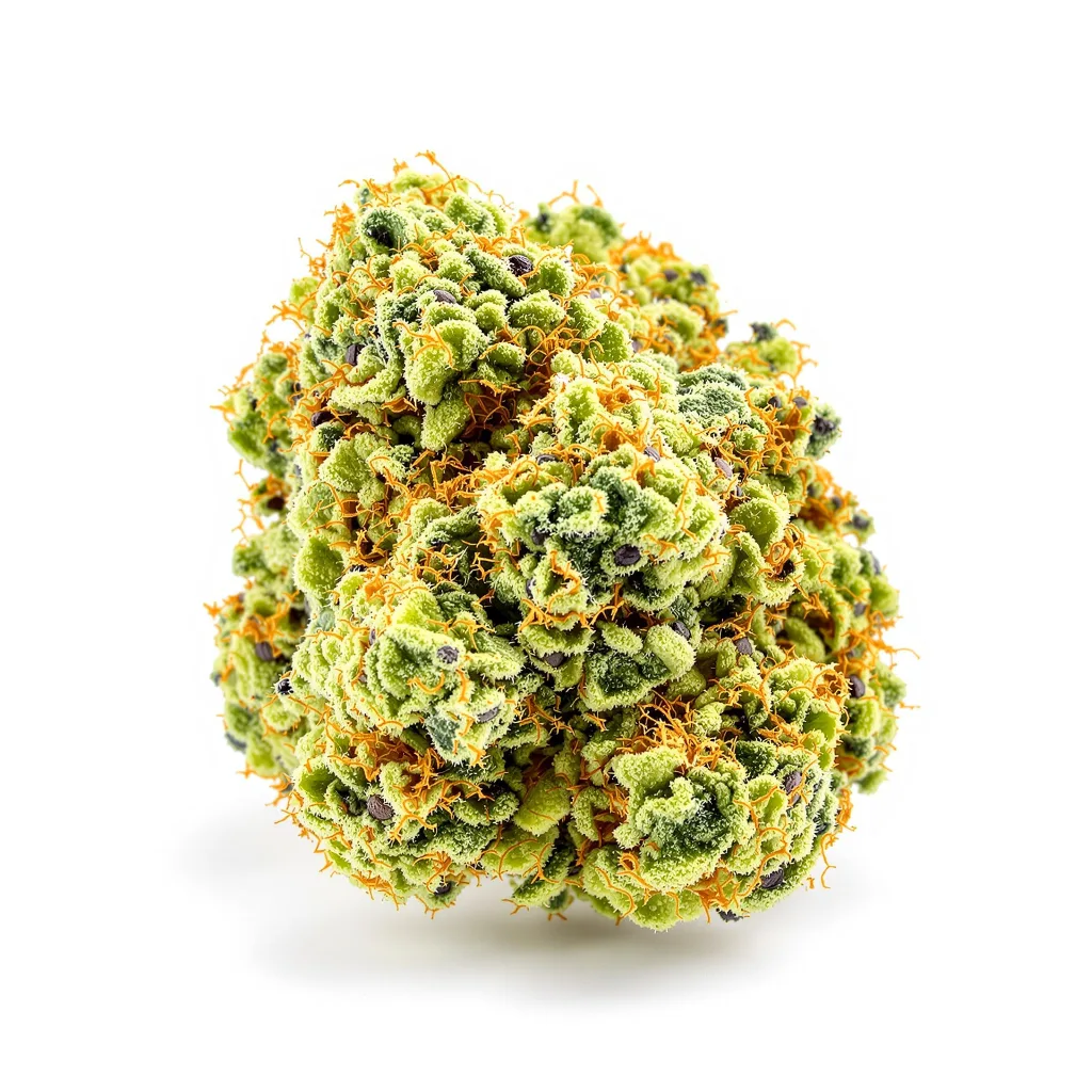 Flying Princess 18% indica / 82% sativa flower with visible trichomes