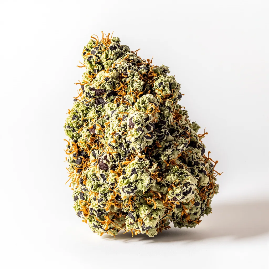Forbidden Fruit 70% indica / 30% sativa flower with visible trichomes