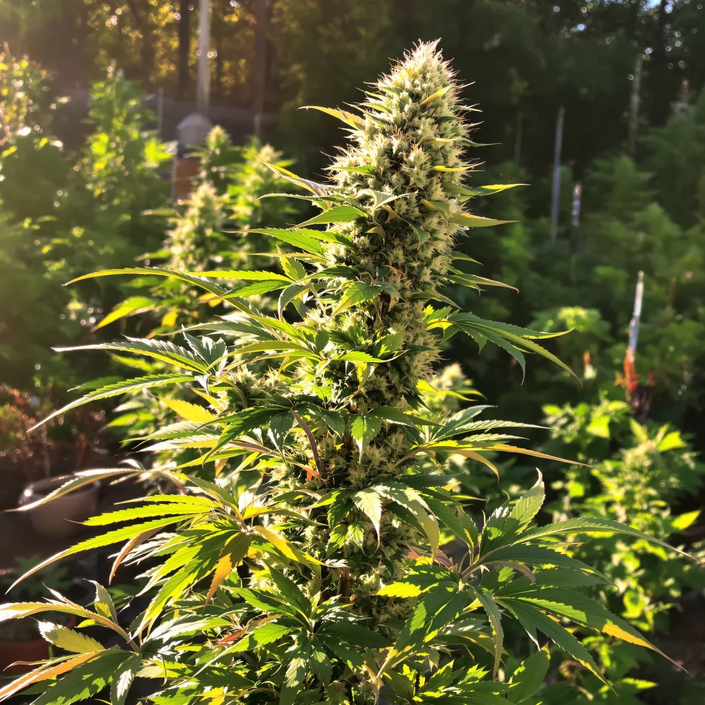 French Toast 61% indica / 39% sativa flower with visible trichomes