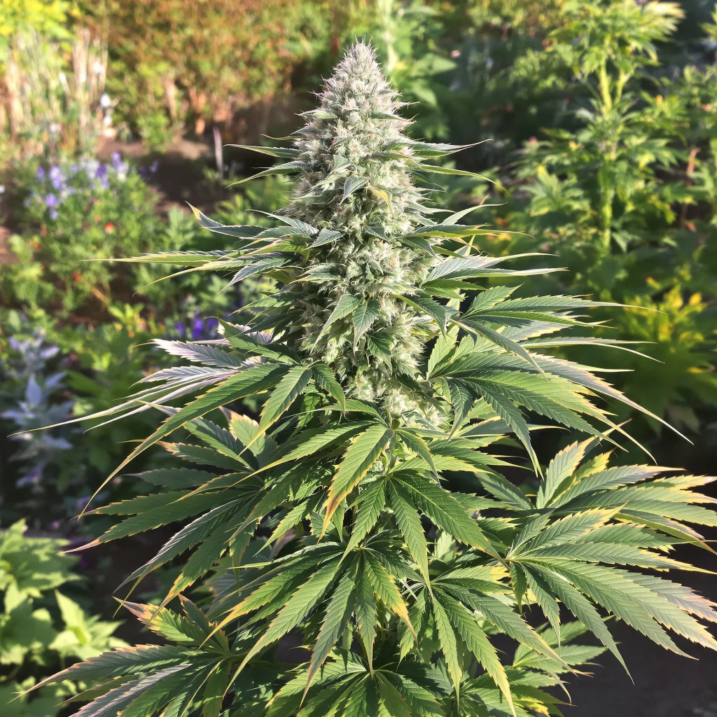 Fresh Cookies 73% indica / 27% sativa flower with visible trichomes