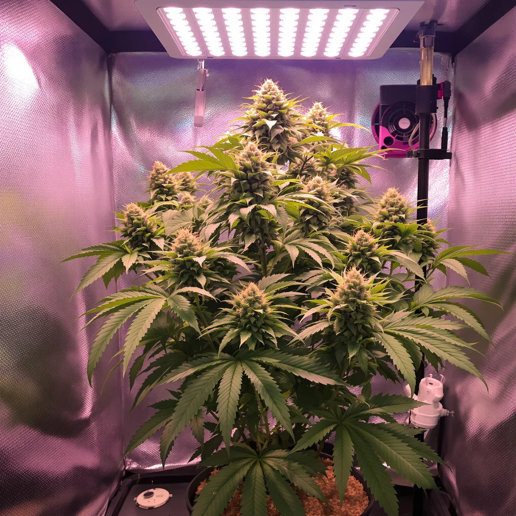 Fruity Widow cannabis plant in flowering stage — 150-250 cm feminised