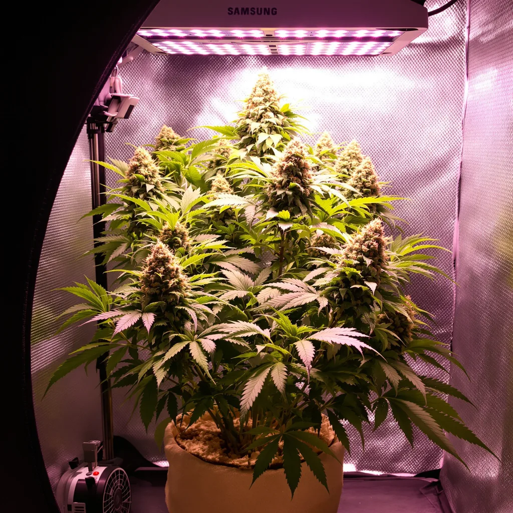 Fruitylicious cannabis plant in flowering stage — 60-100 cm autoflower