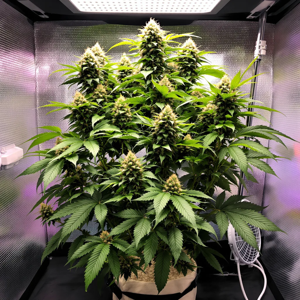 Fruitylicious cannabis plant in flowering stage — 90-130 cm feminised
