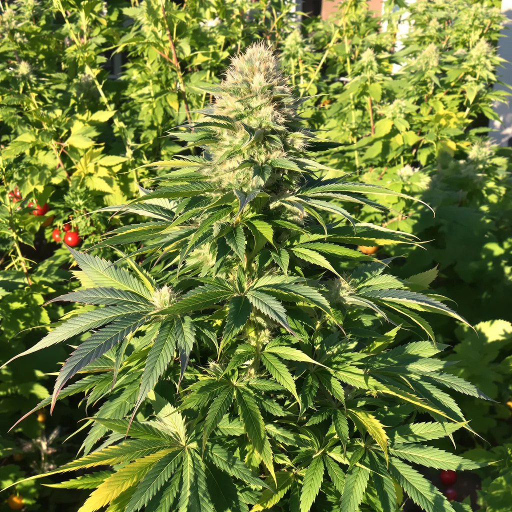 Fucking Incredible 66% indica / 34% sativa flower with visible trichomes