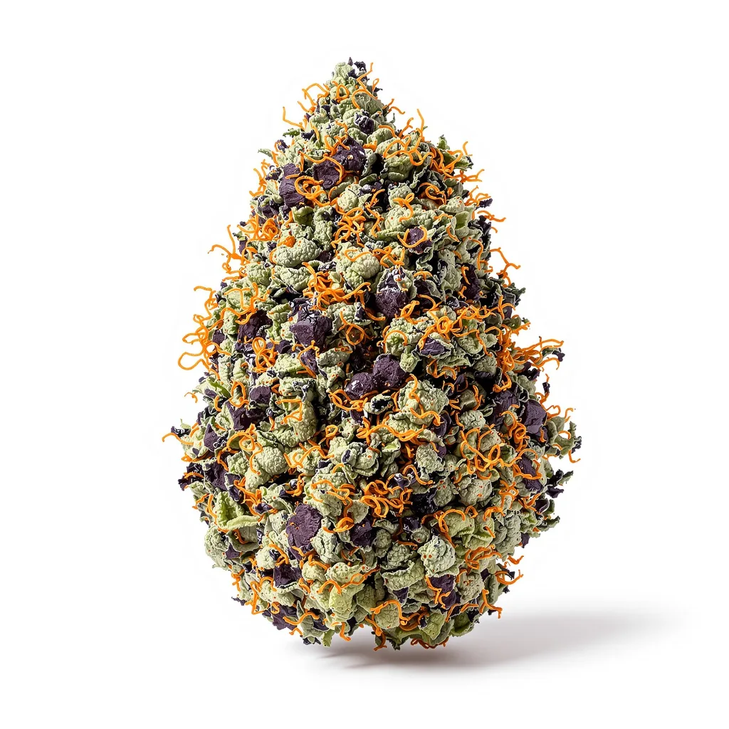 Fucking Incredible 66% indica / 34% sativa flower with visible trichomes