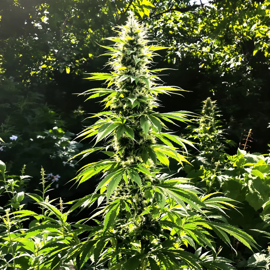 Gelato Cake 6% indica / 94% sativa flower with visible trichomes