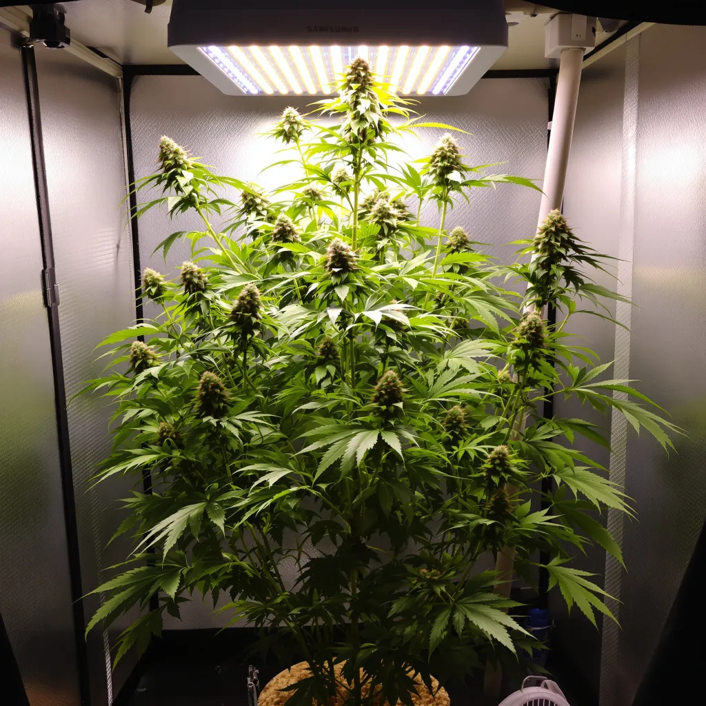 Ghost Train Haze cannabis plant in flowering stage — up to 150 cm feminised