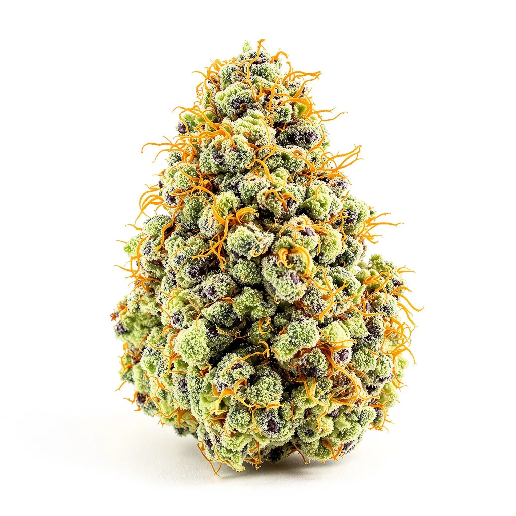 Glass Apple 42% indica / 58% sativa flower with visible trichomes