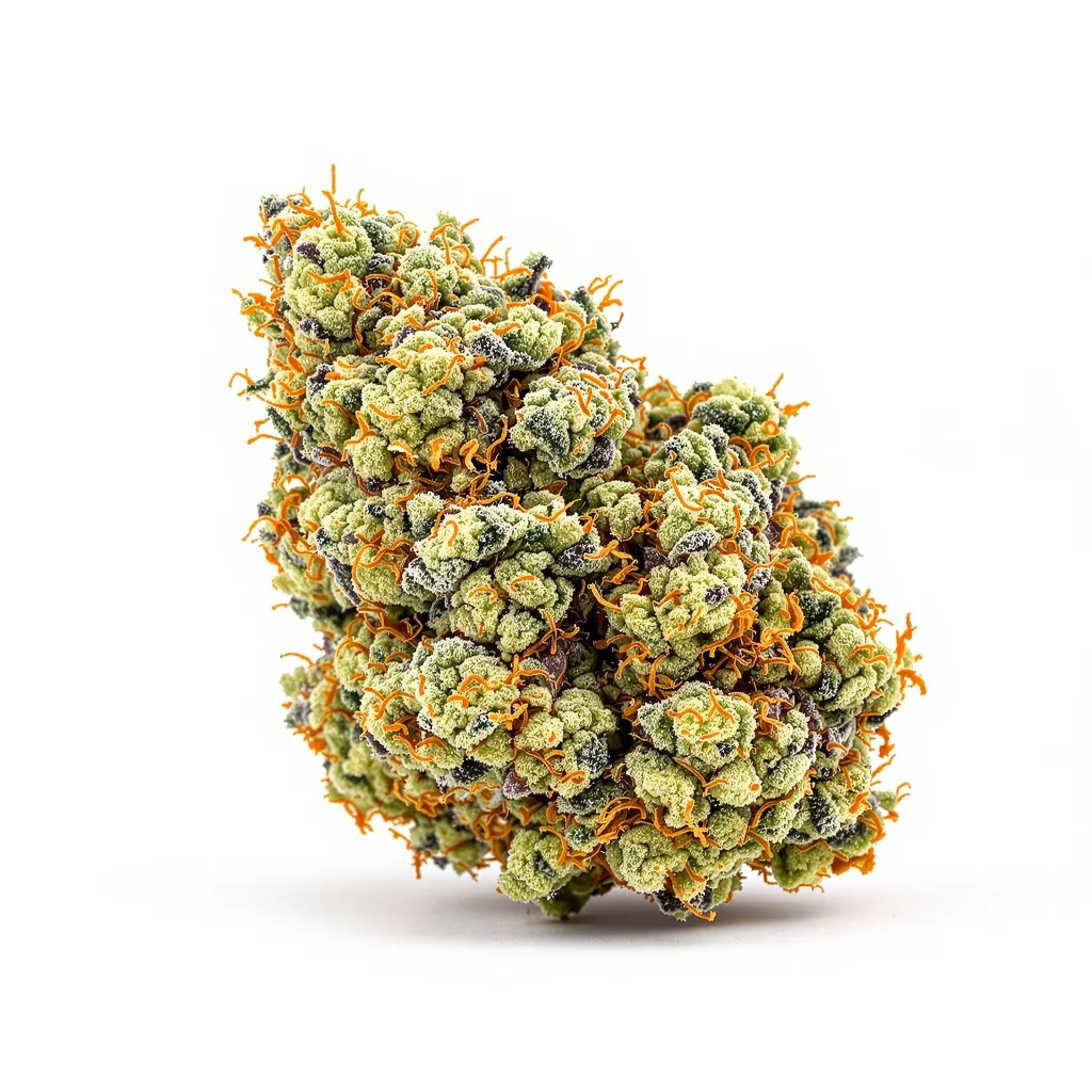 Glass Slipper 50% indica / 65% sativa flower with visible trichomes