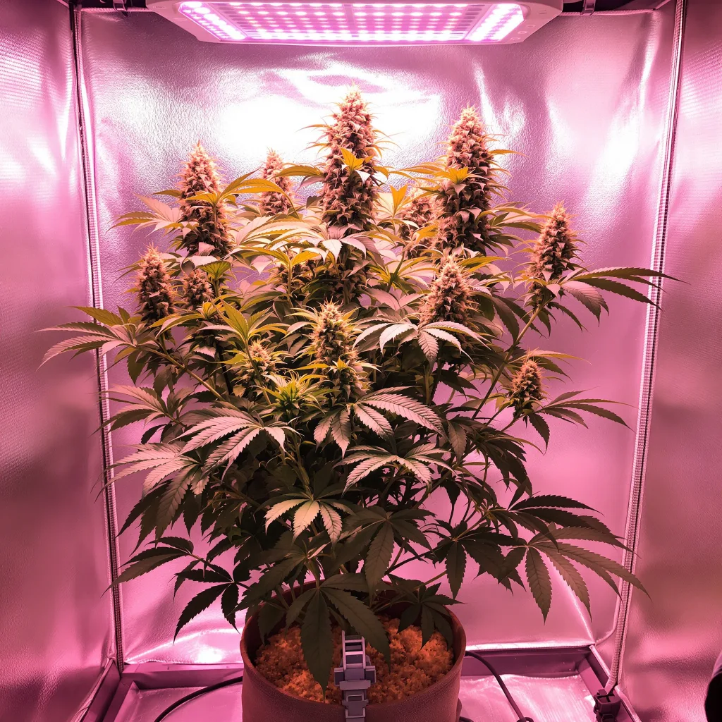 GMO Cookies cannabis plant in flowering stage — 100-120 cm feminised
