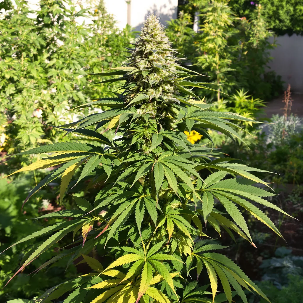 GMO Cookies 80% indica / 20% sativa flower with visible trichomes
