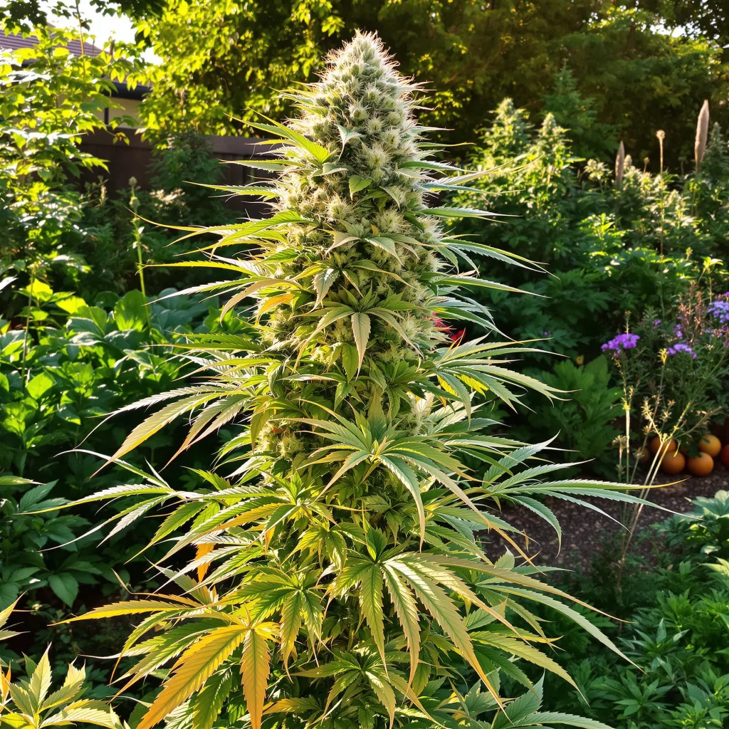Goat Milk 36% indica / 64% sativa flower with visible trichomes