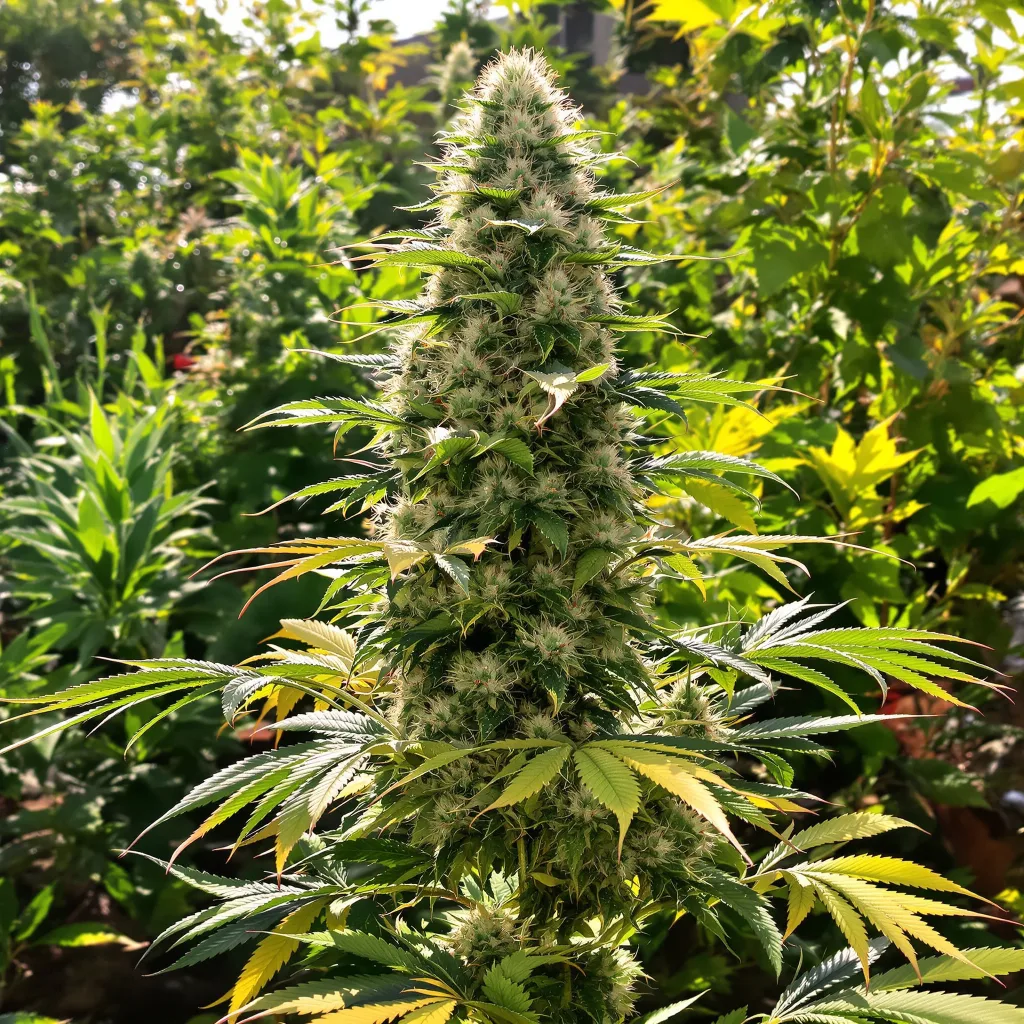 Godfather Purple Kush 53% indica / 47% sativa flower with visible trichomes