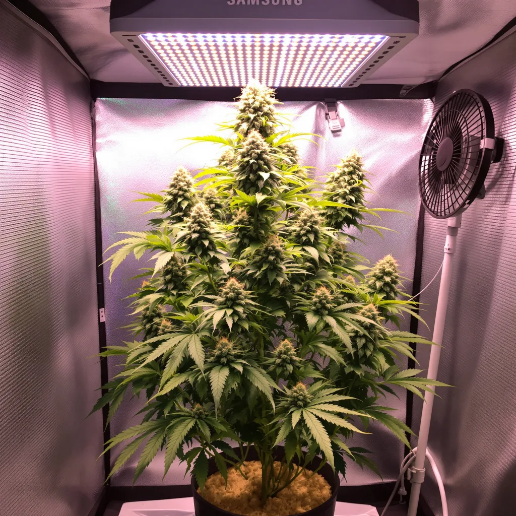 Godzilla Cookies cannabis plant in flowering stage — 60-100 cm autoflower