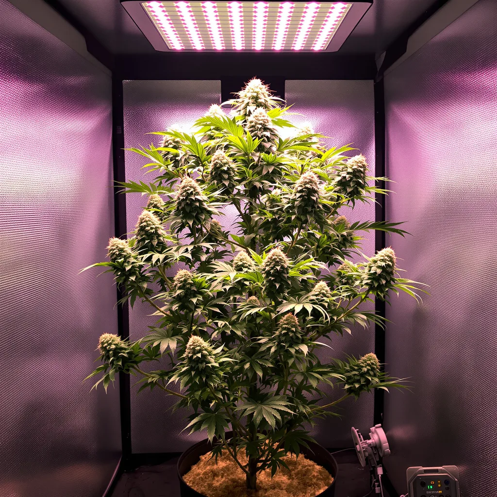 Golden Ticket cannabis plant in flowering stage — 60-100 cm autoflower