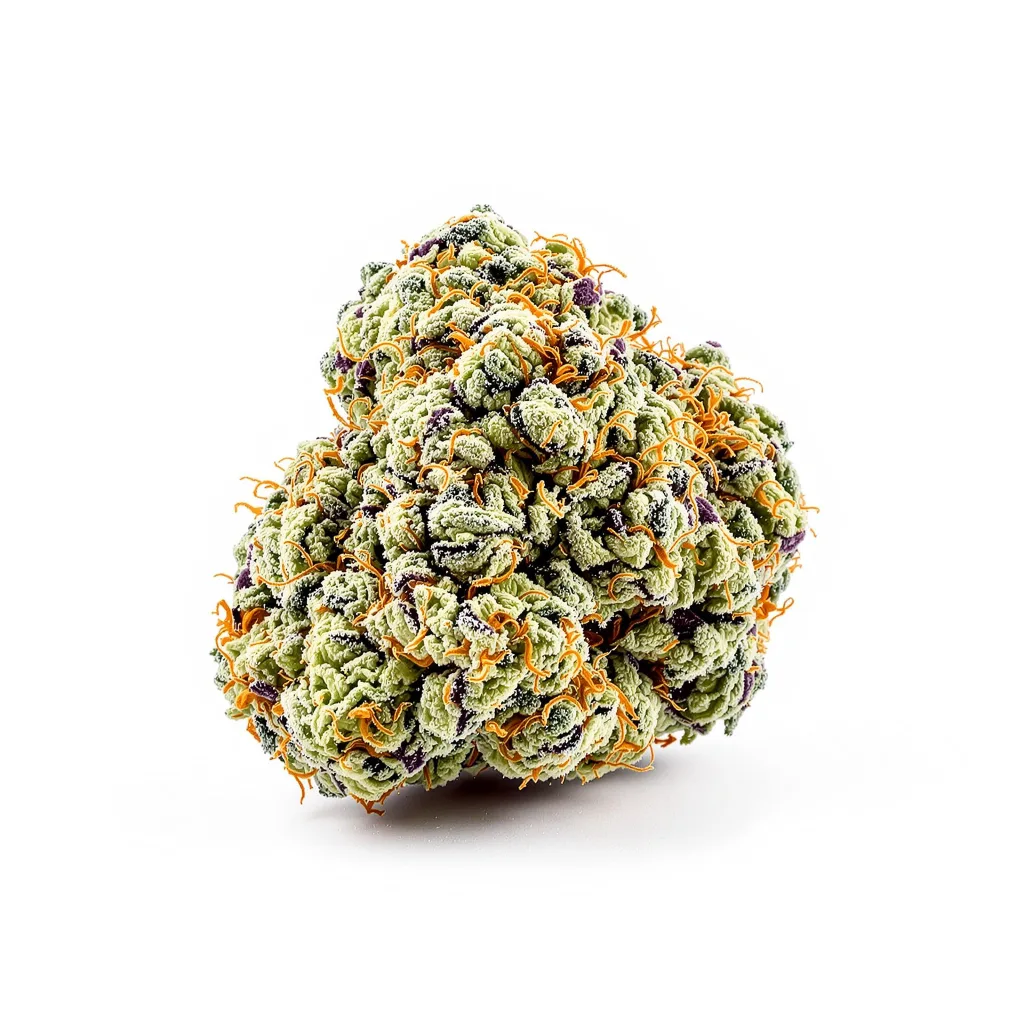 Goon Berries 63% indica / 37% sativa flower with visible trichomes