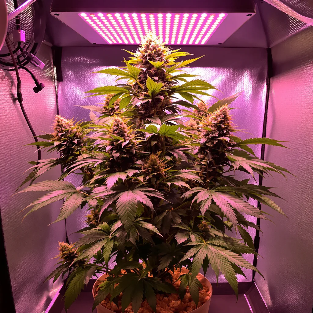 Grand Doggy Purps cannabis plant in flowering stage — 90-130 cm feminised