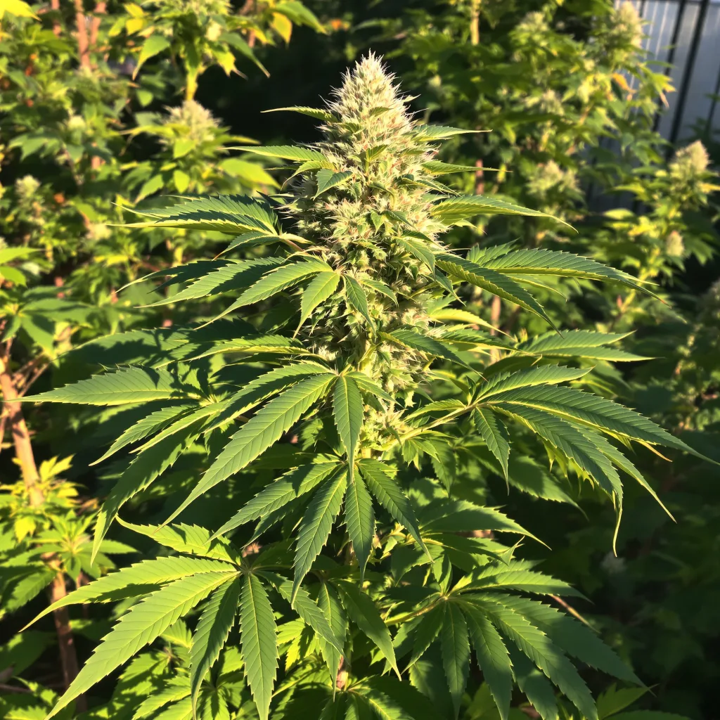 Grand Hindu 84% indica / 16% sativa flower with visible trichomes