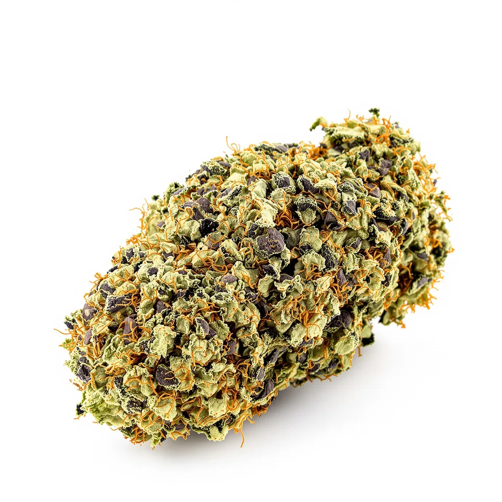 Grand Hindu 84% indica / 16% sativa flower with visible trichomes