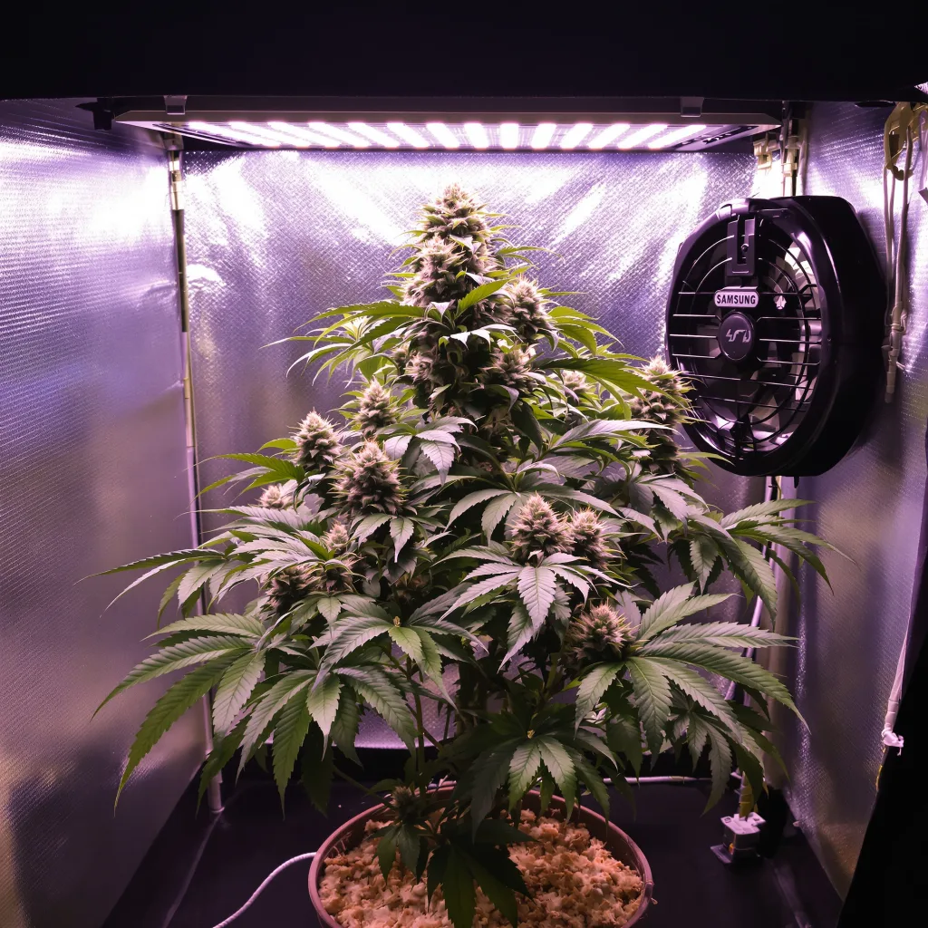 Granddaddy Purple cannabis plant in flowering stage — 90-130 cm feminised