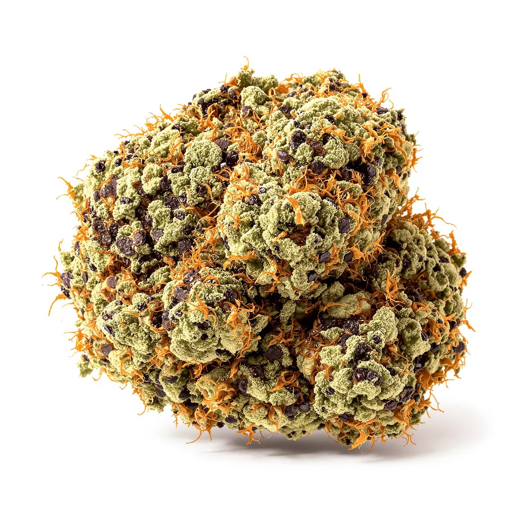 Grandpa Larry OG 76% indica / 24% sativa flower with visible trichomes