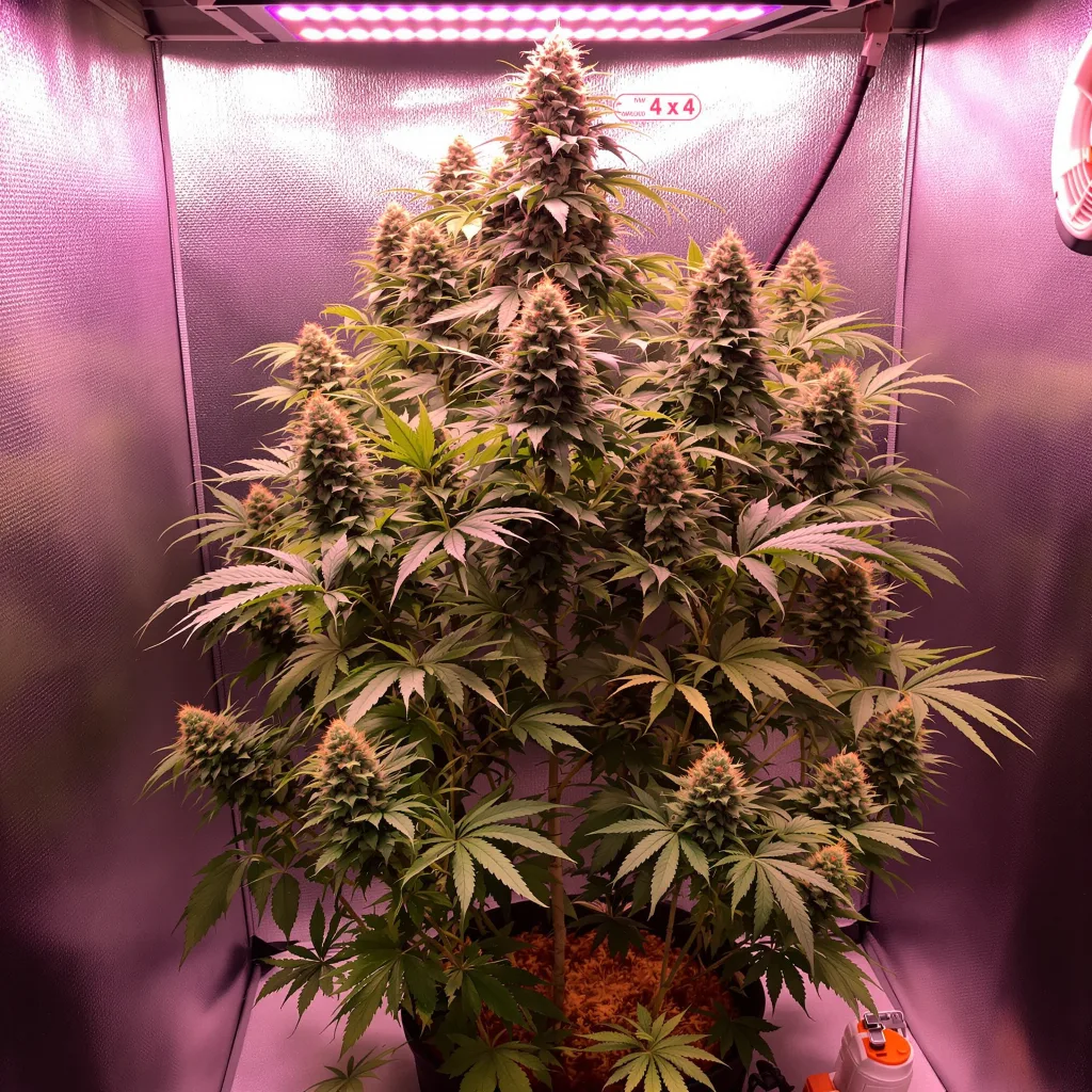 Grape Gas cannabis plant in flowering stage — 120-180 cm feminised