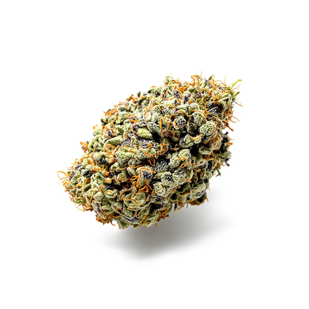 Grape Gas 60% indica / 40% sativa flower with visible trichomes