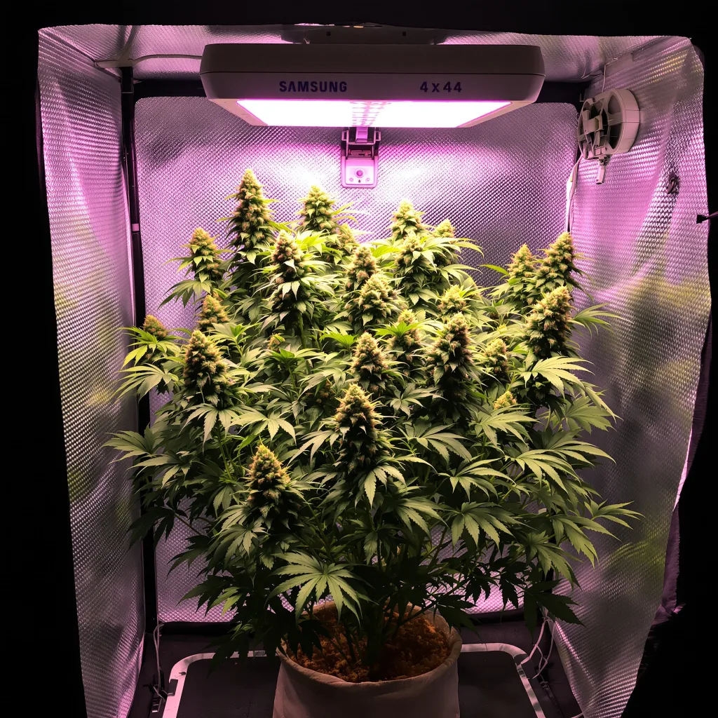 Grape Inferno cannabis plant in flowering stage — 90-130 cm feminised