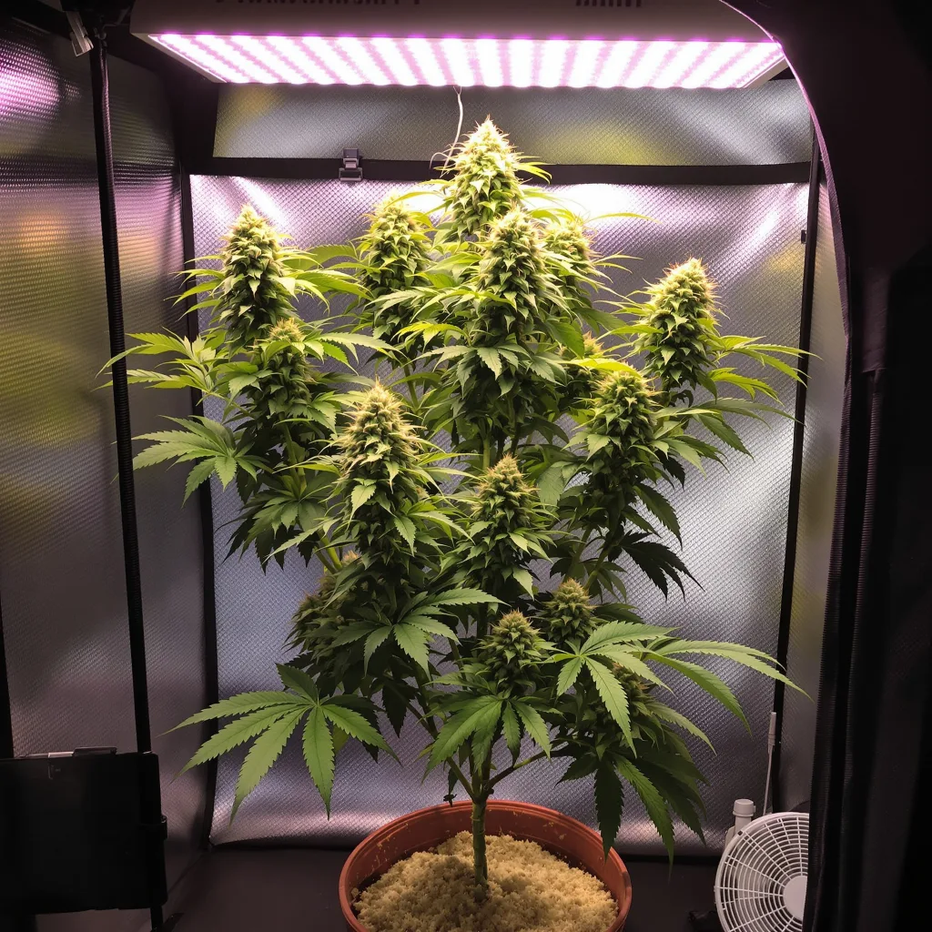 Grape Kush cannabis plant in flowering stage — 120-180 cm feminised