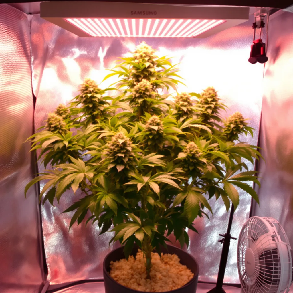 Grape Skunk cannabis plant in flowering stage — 90-130 cm feminised