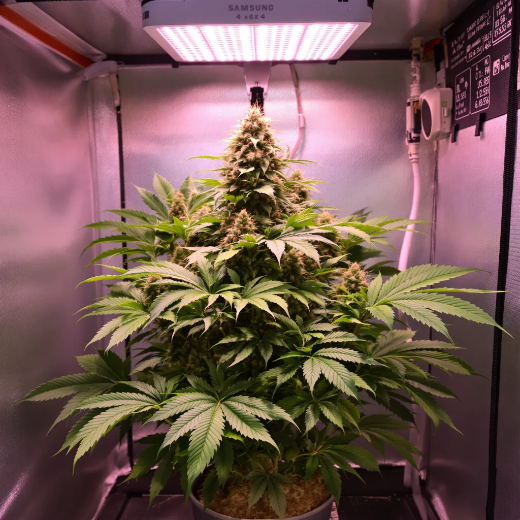 Grape Soda cannabis plant in flowering stage — 60-100 cm autoflower
