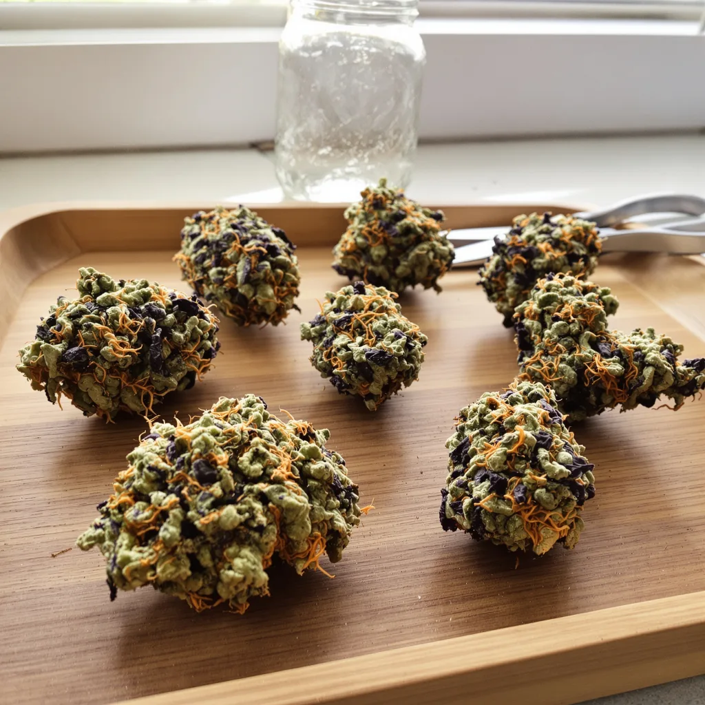 Grape Soda 81% indica / 19% sativa flower with visible trichomes